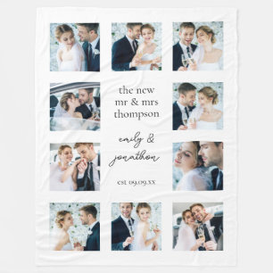 Polaire Couverture personnalisée avec 10 images Mariages