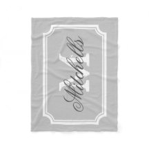 Couverture personnalisée d'ouatine de monogramme