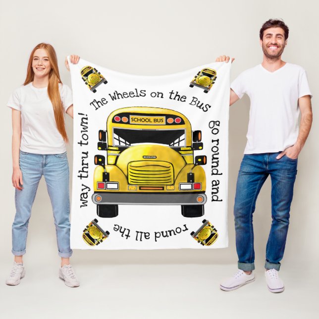 Polaire Couverture personnalisée du bus scolaire (En situation)
