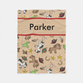 Polaire Couverture personnalisée du cowboy de Parker