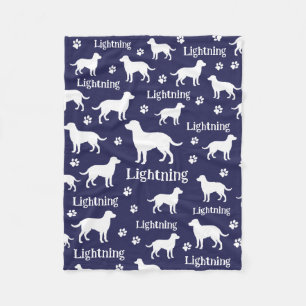 Polaire Couverture personnalisée Labrador Retriever Noir