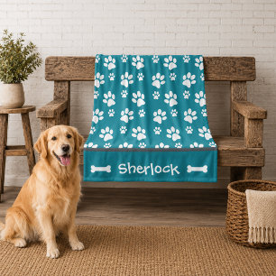 Polaire Couverture personnalisée verte pour chien, cadeau