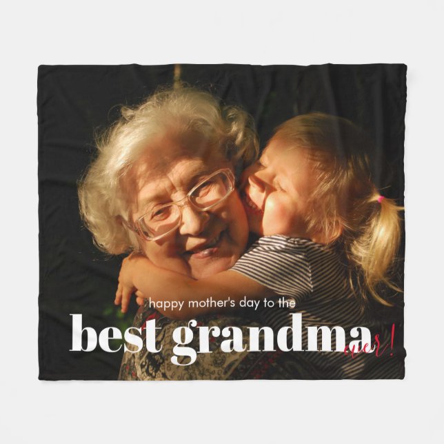 Polaire Couverture photo de la meilleure grand-mère jamais (Devant (Horizontal))
