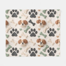 Couverture pour animaux en molleton à empreinte de