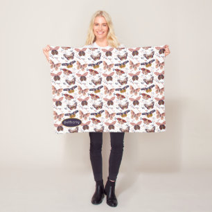 Polaire Couverture pour bébé Motif papillon personnalisée