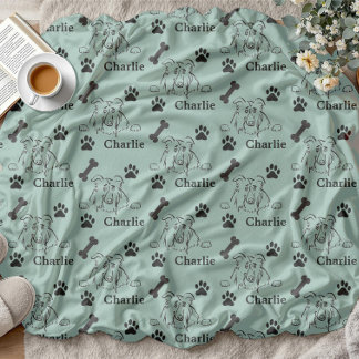 Polaire Couverture pour chien avec nom pattes  cadeaux pou