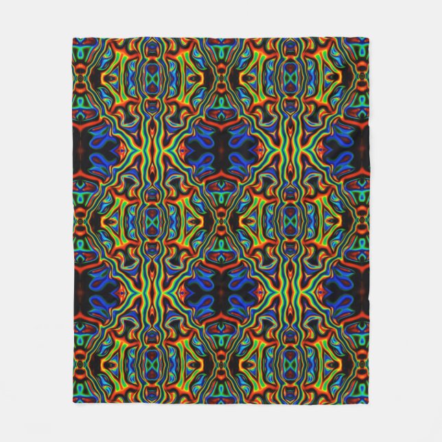 Polaire Couverture psychédélique d'ouatine de motif de (Devant)