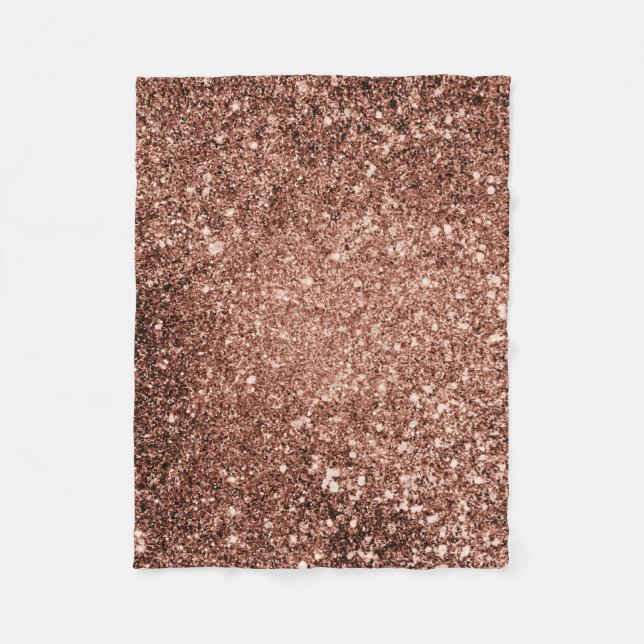Polaire Couverture rose de parties scintillantes d'or (Devant)
