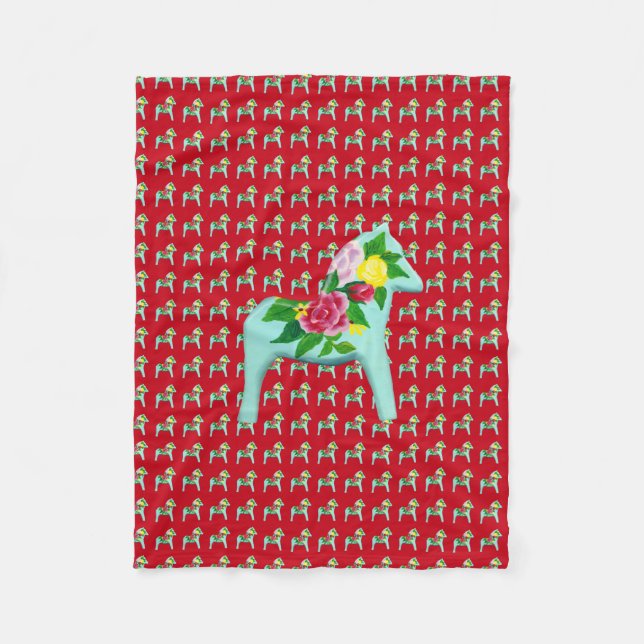 Polaire Couverture rose Horse (Devant)