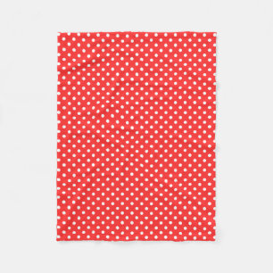 Polaire Couverture rouge et blanche d'ouatine de motif de