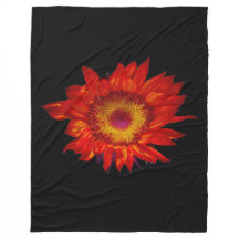 Couverture rouge lumineuse d'ouatine de noir de