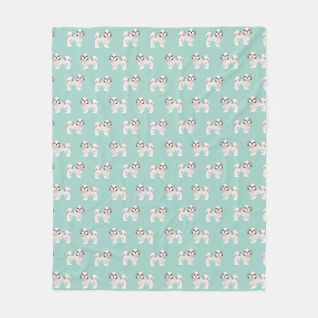 Polaire Couverture Shih Tzu - chien à couverture (Devant)