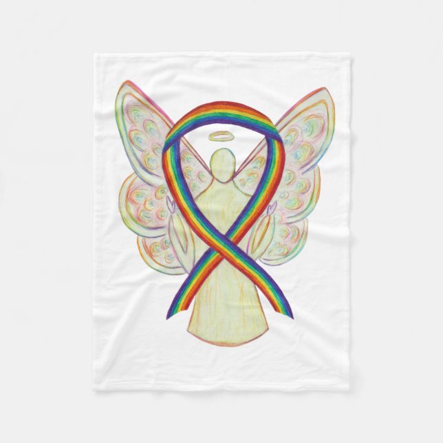 Polaire Couverture souple Angel de l'arc-en-ciel (Devant)