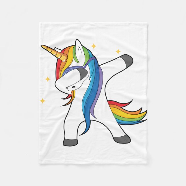 Polaire Couverture tamponnante de licorne mignonne unique (Devant)