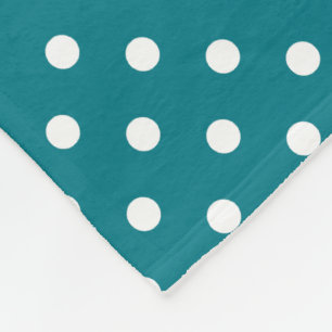 Polaire Couverture turquoise et blanche d'ouatine de motif