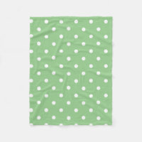 Couverture verte d'ouatine de point de polka