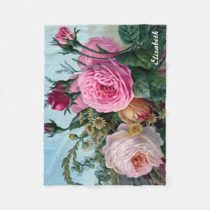 Polaire Couverture victorienne vintage de coutume de roses
