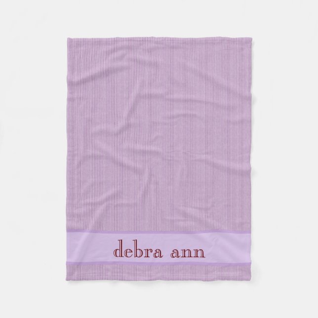 Polaire Couverture violette violette personnalisée (Devant)