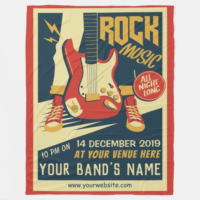 Polaire Créez votre propre couverture en flacon Retro Rock (Devant)