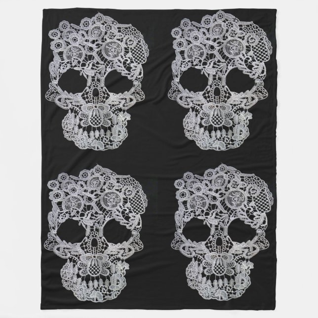 Polaire Crochet crâne couverture (Devant)