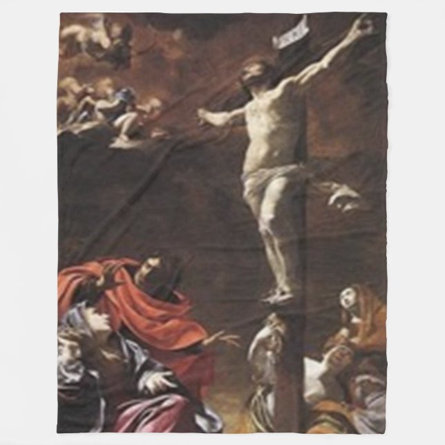 Polaire CRUCIFIXATION de couverture d'ouatine de JSUS (Devant)