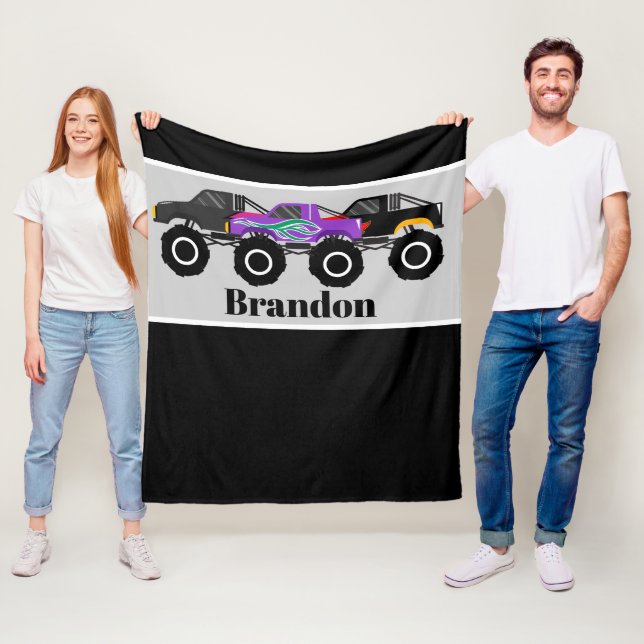 Polaire Cute boys camion ajouter nom couverture (En situation)