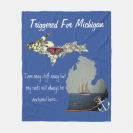 Polaire Déclenché pour la couverture d'ouatine du Michigan
