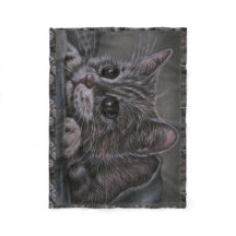 Dessin de chaton gris sur la couverture