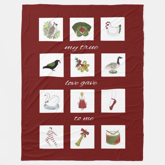 Polaire Douze Jours de Noël Ma Vraie couverture d'amour (Devant)