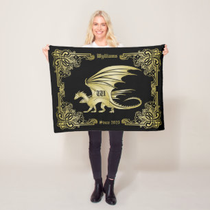 Polaire Dragon Monogramme Gold Frame Couverture De Livre T