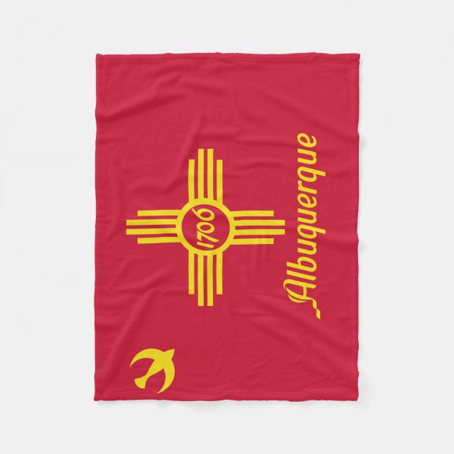 Polaire Drapeau d'Albuquerque, Nouveau-Mexique Couverture  (Devant)