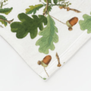 Polaire Élégante couverture en feuilles de chêne et en toi