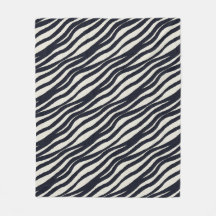 Élégante couverture rayée à vague noire
