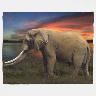 Polaire Éléphant dans la couverture d'ouatine de coucher
