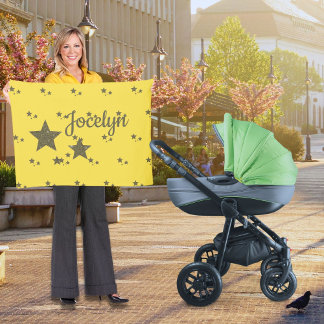 Polaire Etoiles d'or jaune Personnalisé petite couverture 