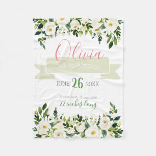 Polaire Faire-part de naissance couverture baby stat