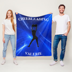 Polaire Filles Bleu Couverture Cheerled avec son nom!
