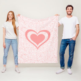 Polaire Flèche rose Clair Avec Couverture De Toison Coeur