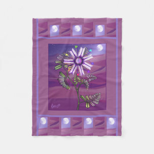 Polaire Fleur dans la couverture en molleton de désert