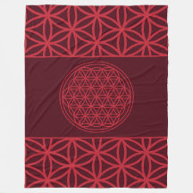 Fleur de vie - couverture - rouge & bordeaux