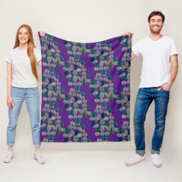 Polaire Galets de verre Motif Poussière. PURPLE couverture