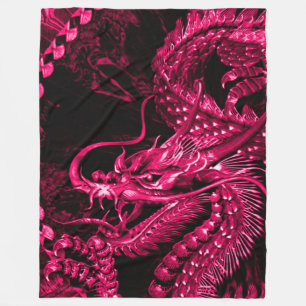 Polaire Grande couverture chinoise rose métallique d'art