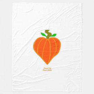Polaire Grosse couverture en toison de coeur Citrouille