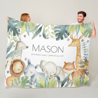 Polaire Grosse couverture safari pour les enfants