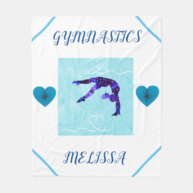 Polaire GYMNASTICS couverture personnalisée. (Devant)