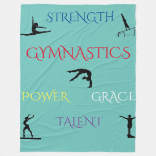 Polaire GYMNASTICS turquoise couverture en gros toison.