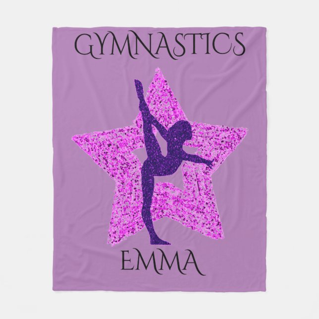 Polaire Gymnastique toison couverture avec nom personnalis (Devant)