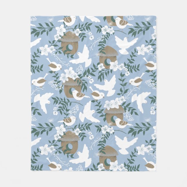 Polaire hiver calme couverture confortable en bleu clair,  (Devant)