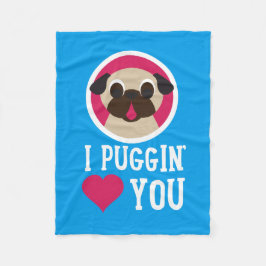 Polaire I amour de Puggin vous couverture d'ouatine de