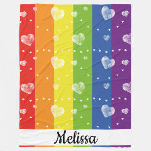 Polaire Indicateur Rainbow   Coeurs   Nom   Couverture pol
